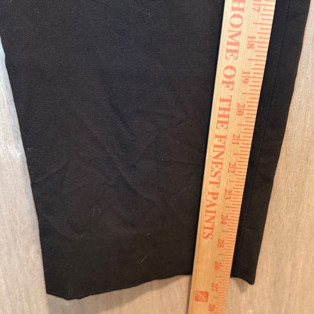 Lauren Ralph Lauren Chocolate Brown 100% Wool Pleated Pants 8 Petite High Rise - Picture 11 of 11